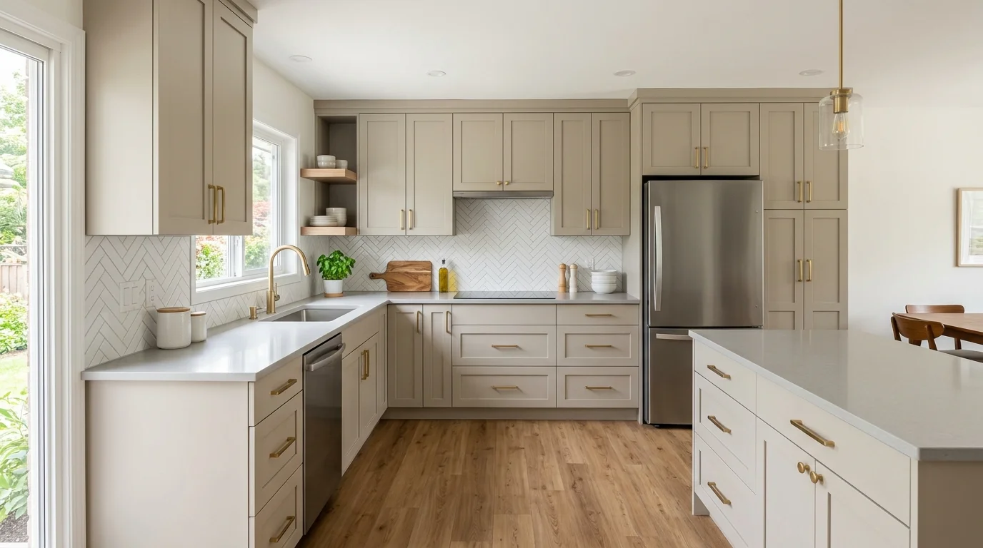 4. Bring in lighting that flatters the finish