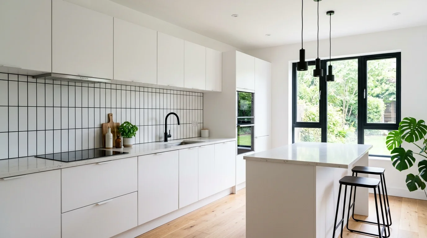 4. Bring in lighting that flatters the finish