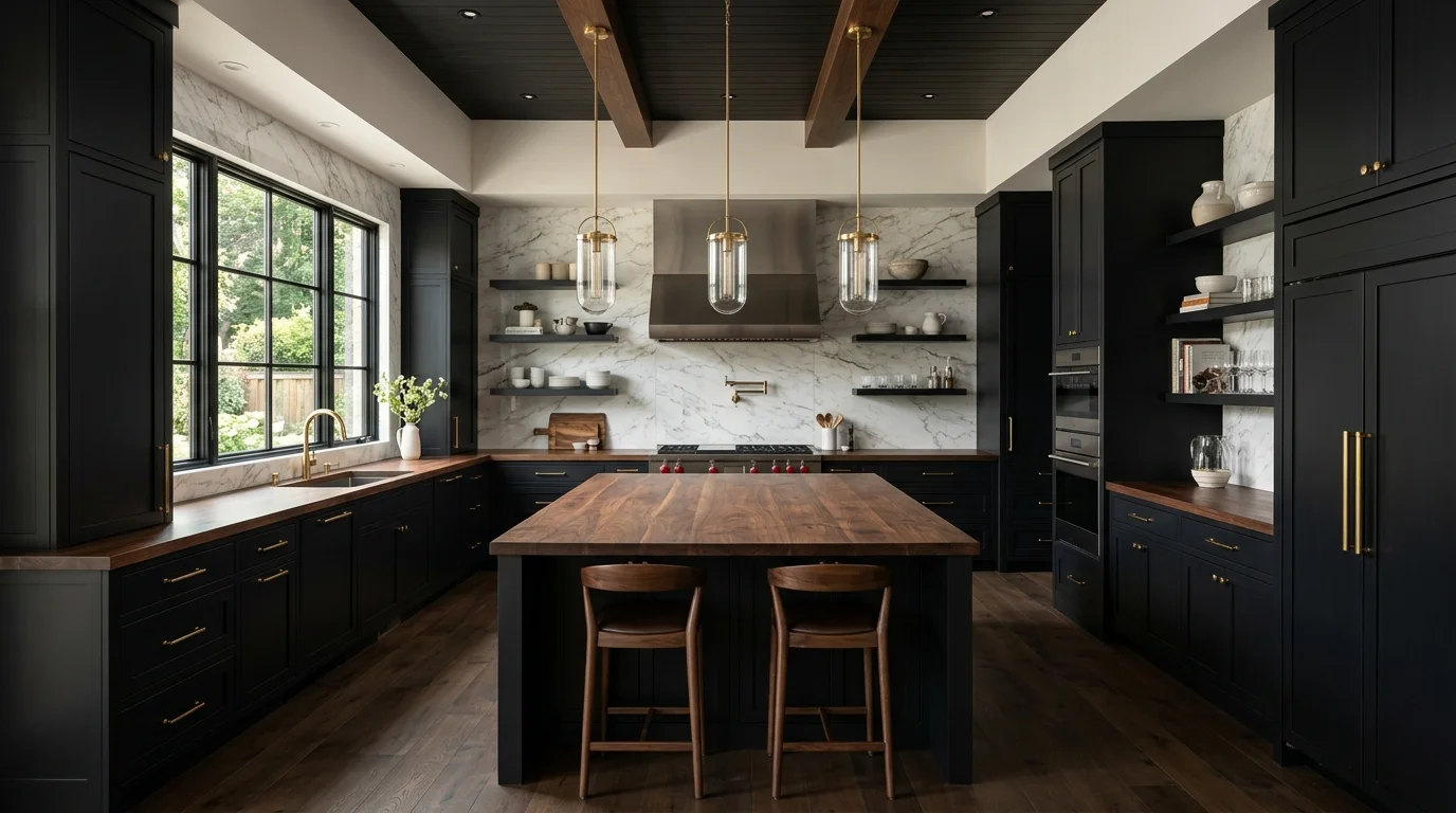 4. Bring in lighting that flatters the finish