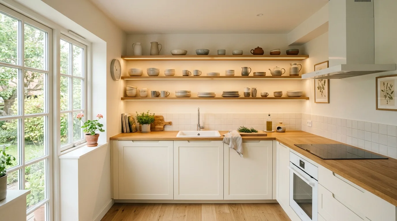 4. Bring in lighting that flatters the finish