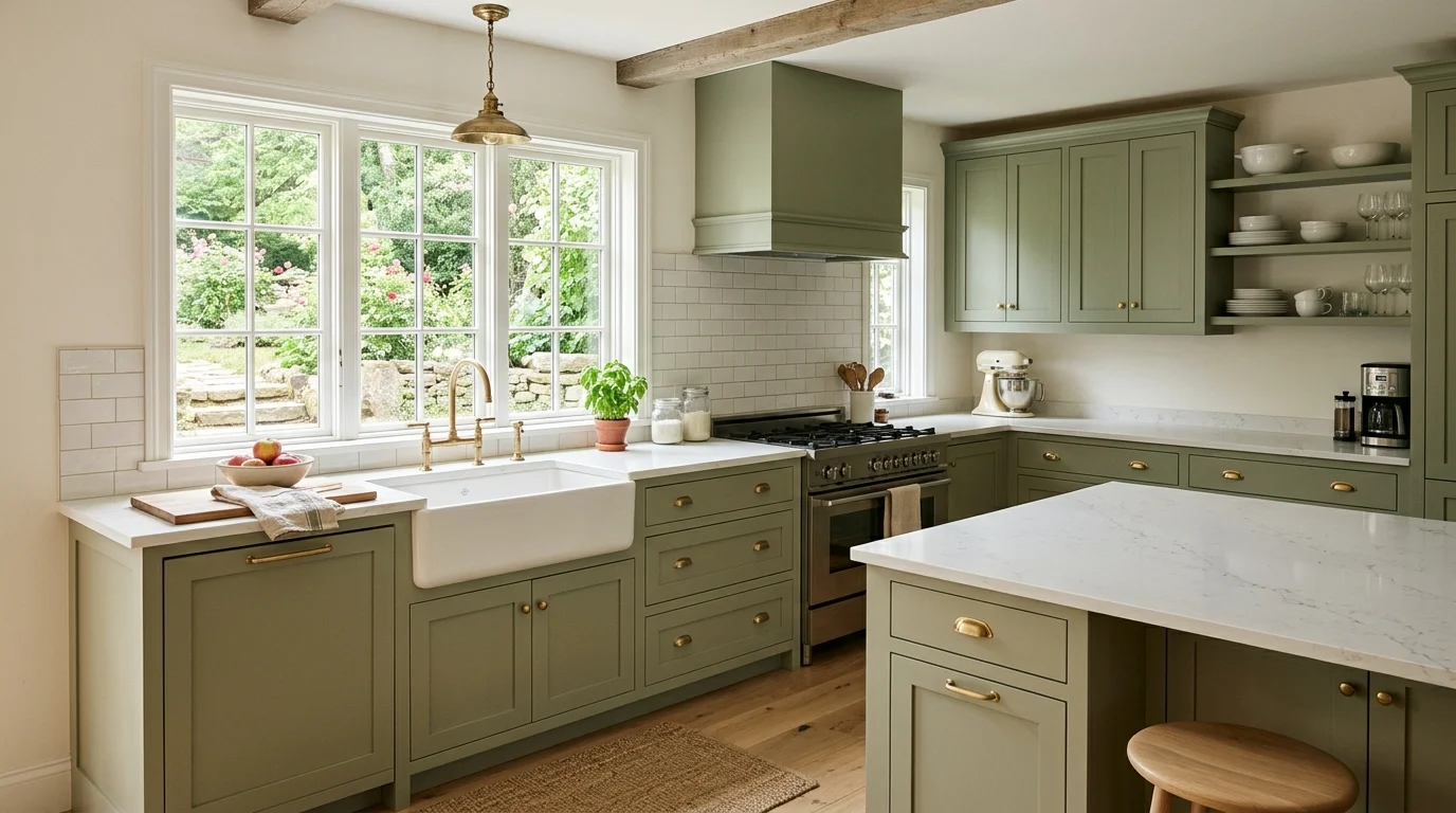 12 Calming Sage Green Farmhouse Kitchen Ideas for a Serene Space