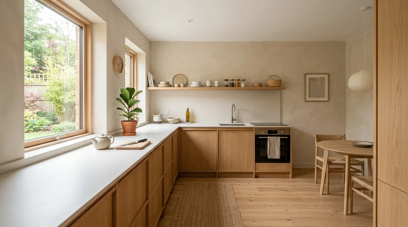 14 Calming Small Japandi Kitchen Ideas for a Minimalist Zen Vibe