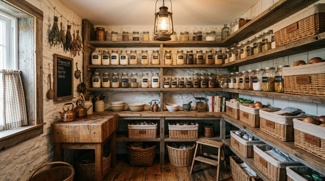 14 Charming Farmhouse Pantry Storage Organisation Ideas for Rustic Order