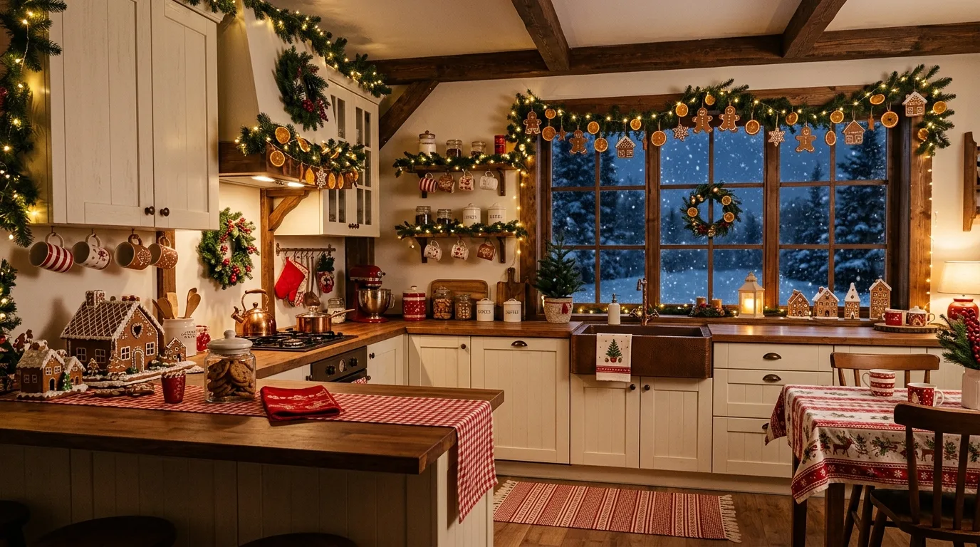 13 Charming Gingerbread Christmas Kitchen Decor for a Sweet Holiday