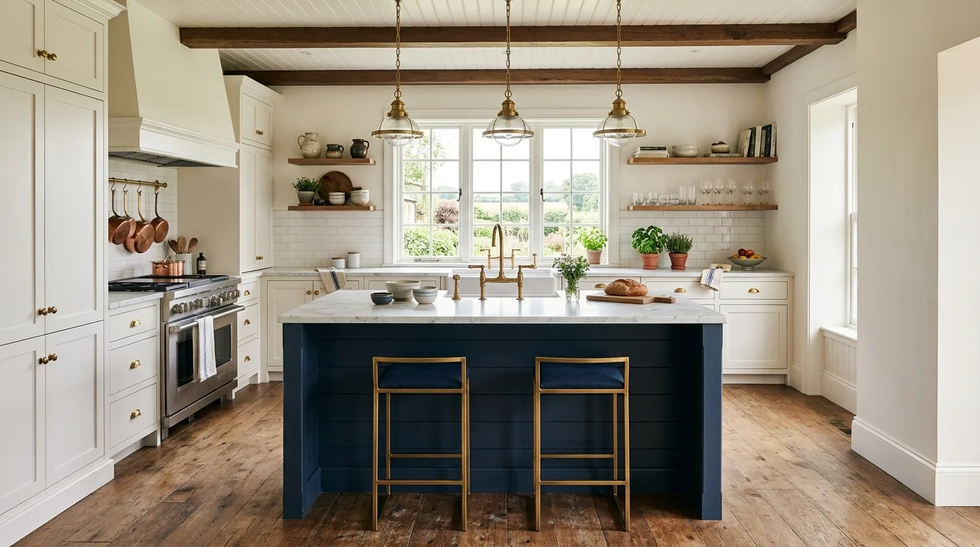 4. Bring in lighting that flatters the finish