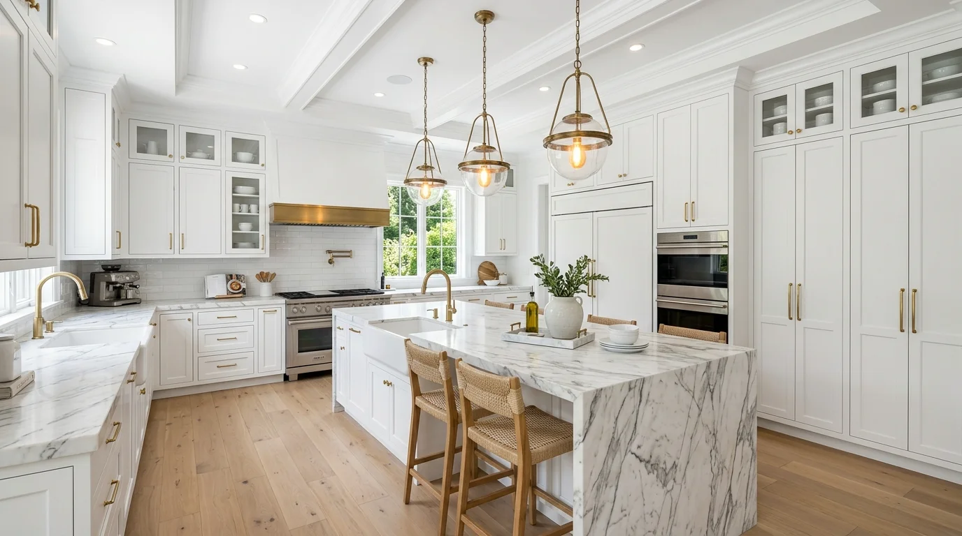 4. Bring in lighting that flatters the finish