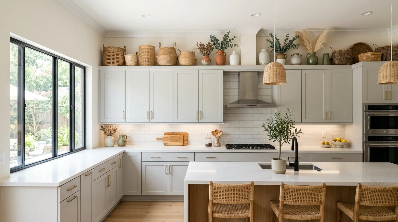 12 Clever Above Kitchen Cabinet Decor Ideas to Fill the Gap