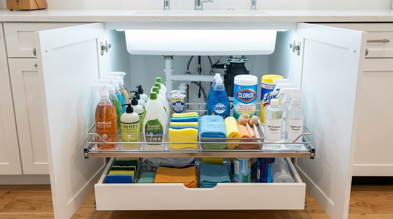 12 Clever Kitchen Sink Cabinet Ideas for Under Sink Storage