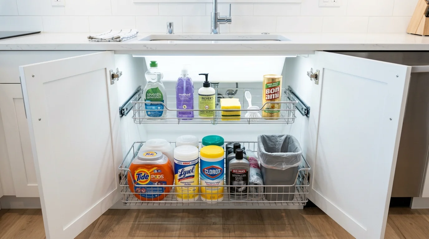 4. Bring in lighting that flatters the finish