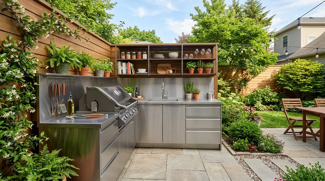 12 Clever Small Outdoor Kitchen Design Solutions for Compact Yards