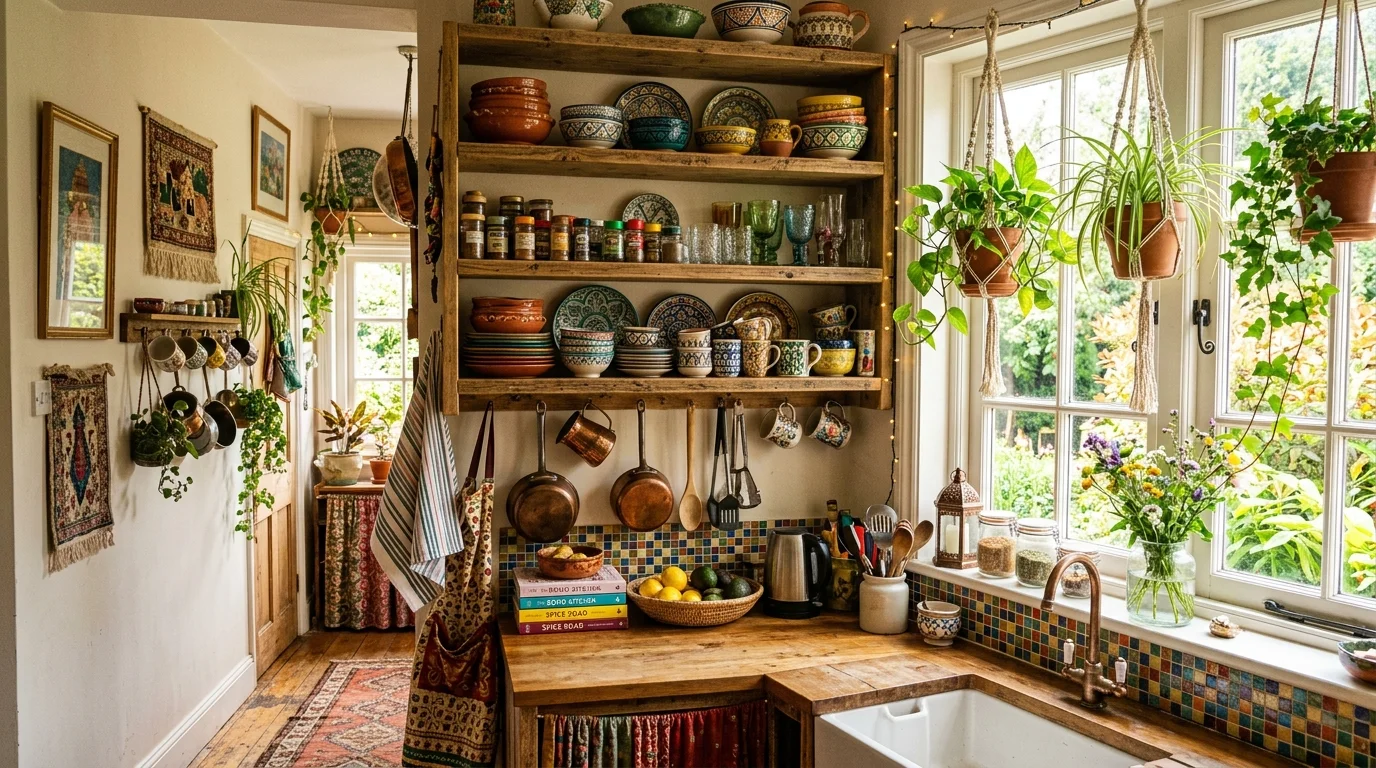 13 Colorful Boho Kitchen Decor Ideas for a Vibrant Eclectic Home
