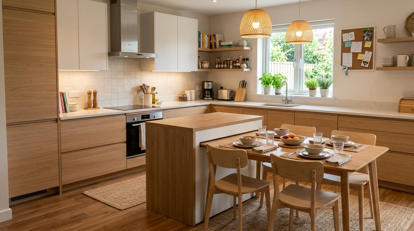 4. Bring in lighting that flatters the finish