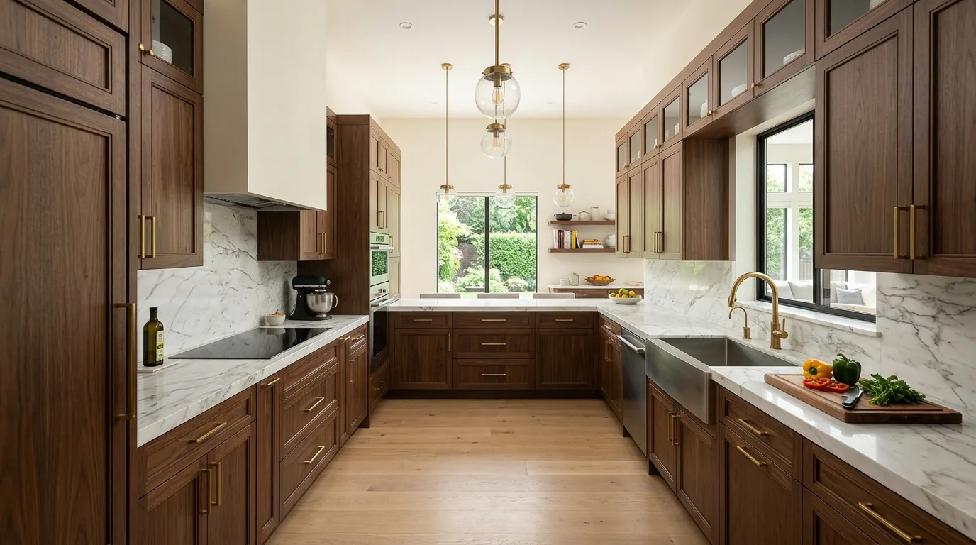 4. Bring in lighting that flatters the finish