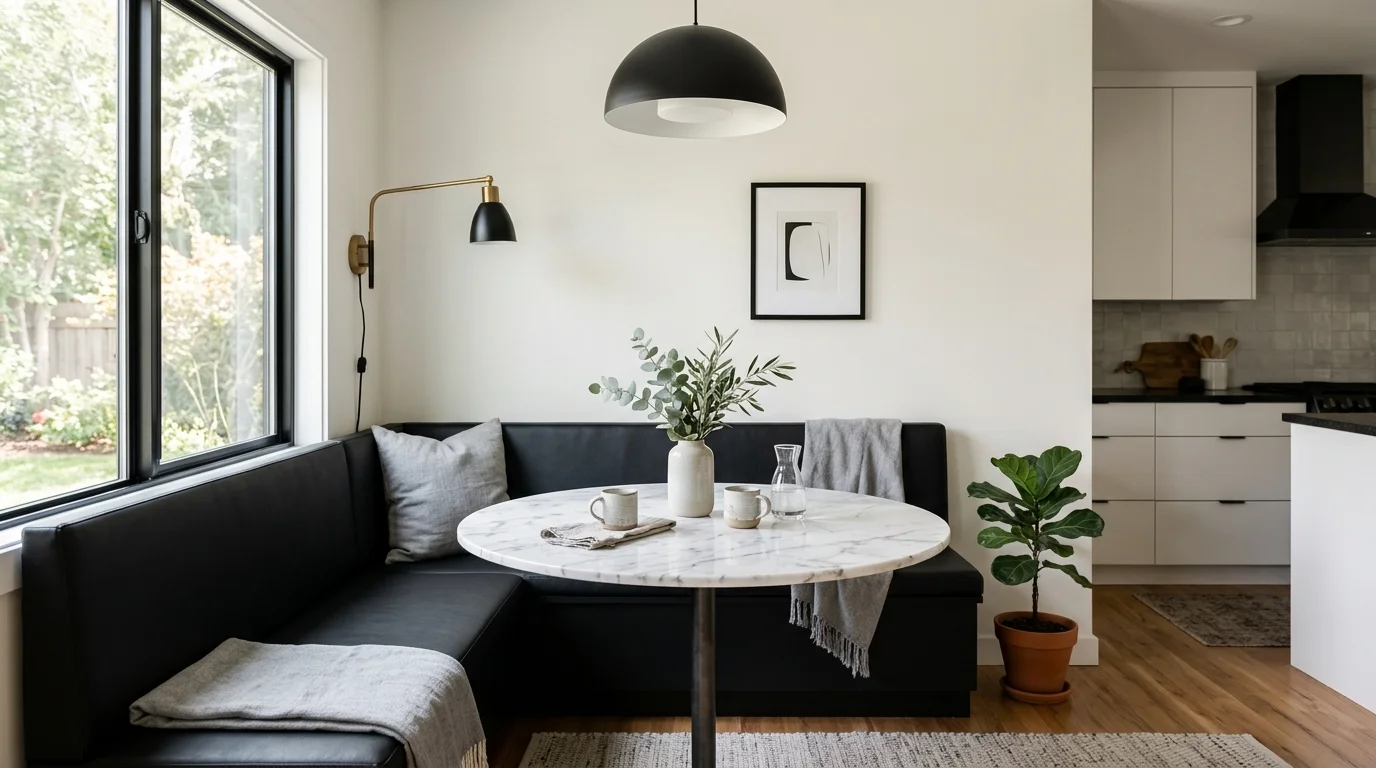 4. Bring in lighting that flatters the finish