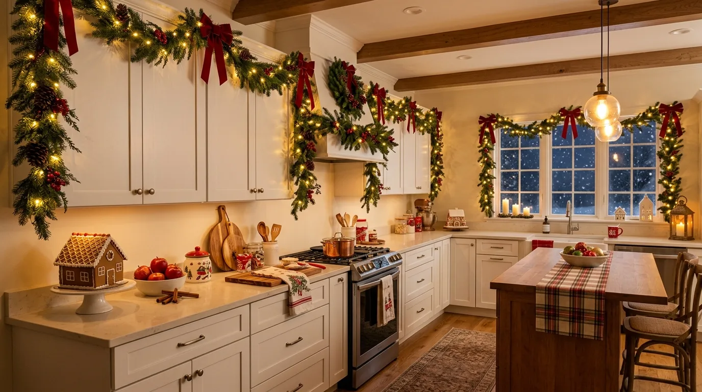 11 Creative Christmas Decor Ideas for Kitchen Cabinets to Spread Cheer