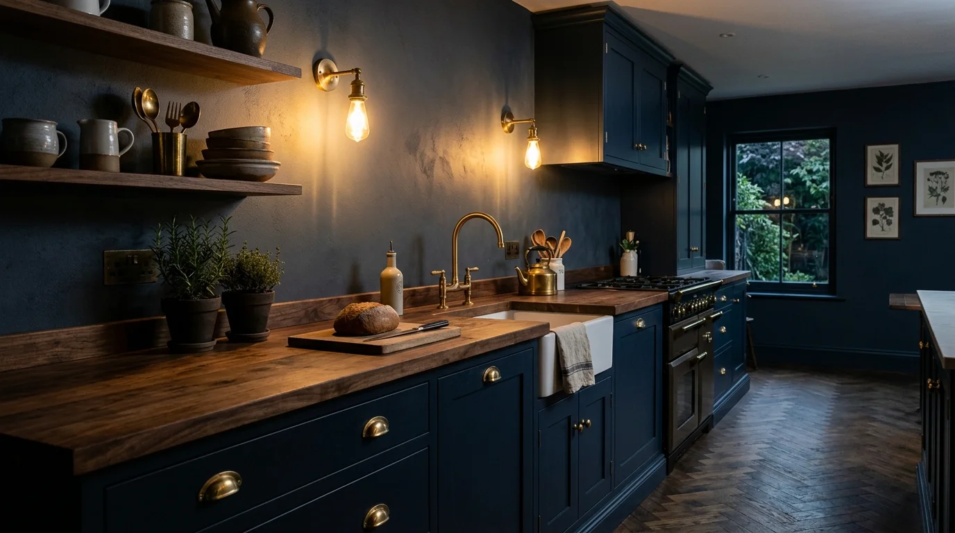 4. Bring in lighting that flatters the finish