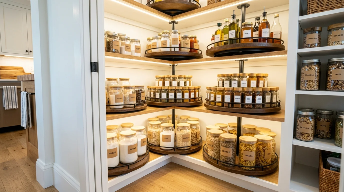 14 Efficient Corner Pantry Organization Ideas Pantry Makeover Guide
