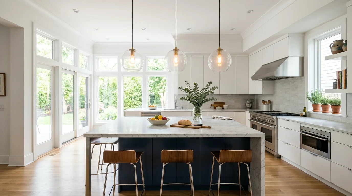11 Elegant Glass Pendant Lights Over Kitchen Island for a Touch of Class
