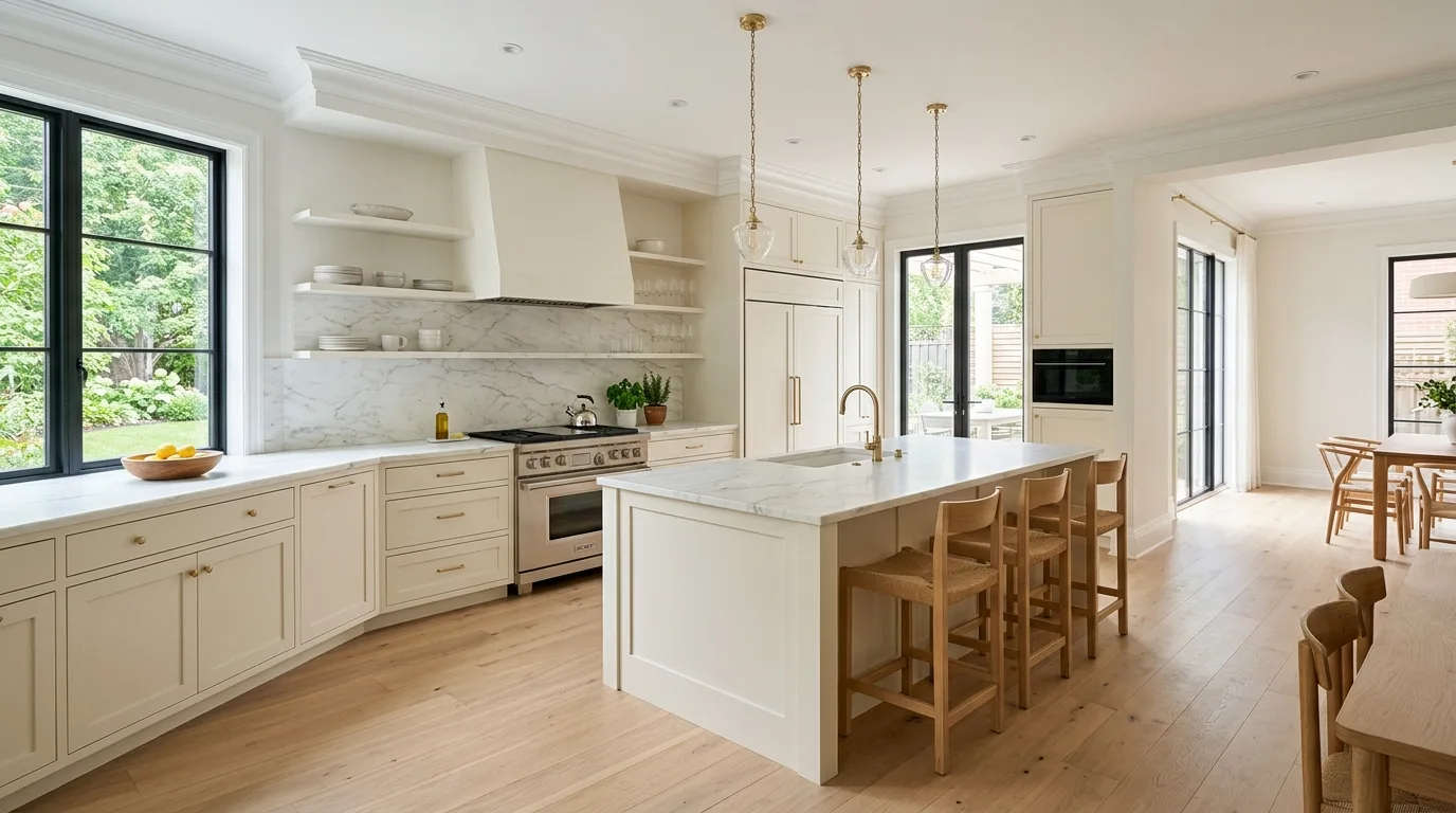 4. Bring in lighting that flatters the finish