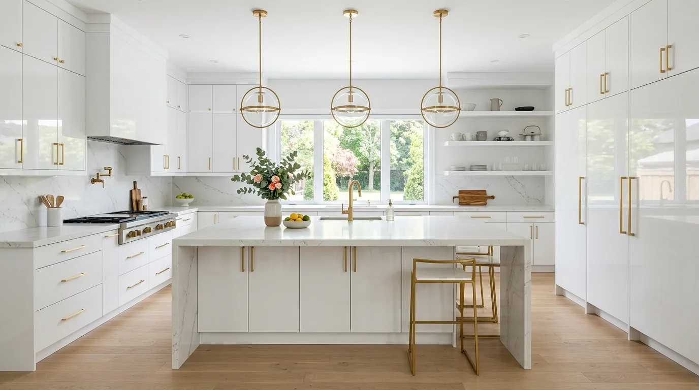 4. Bring in lighting that flatters the finish