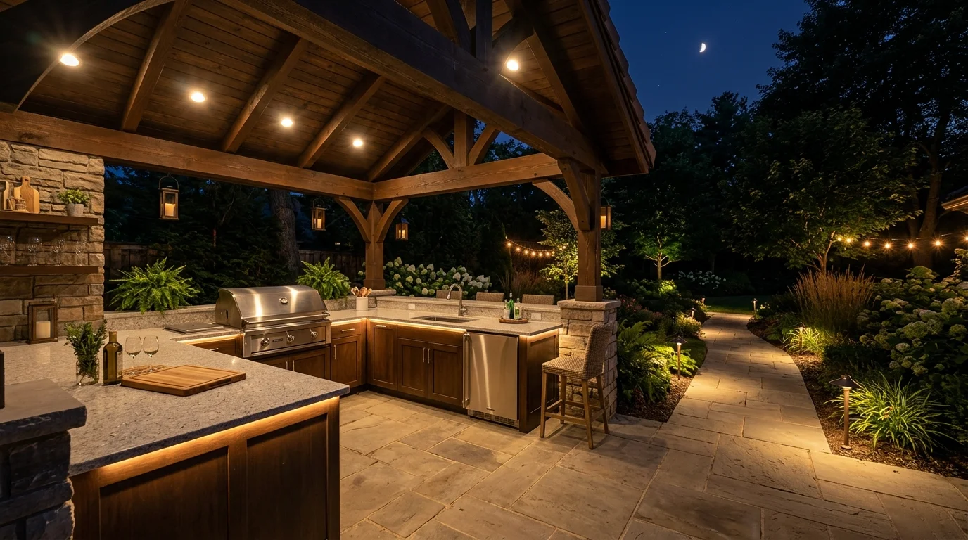 4. Add lighting that extends the space into evening