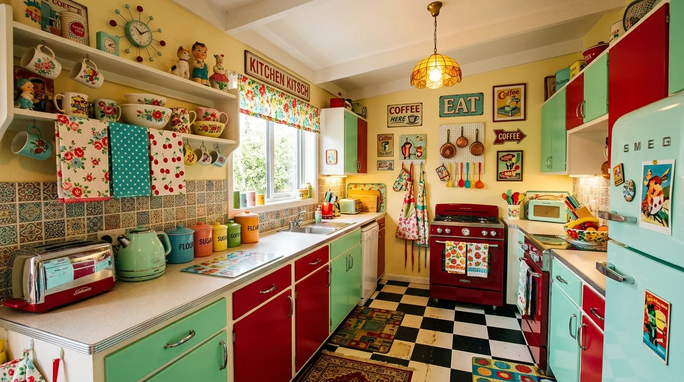 12 Fun Kitschy Kitchen Inspo Ideas for a Retro Eclectic Vibe