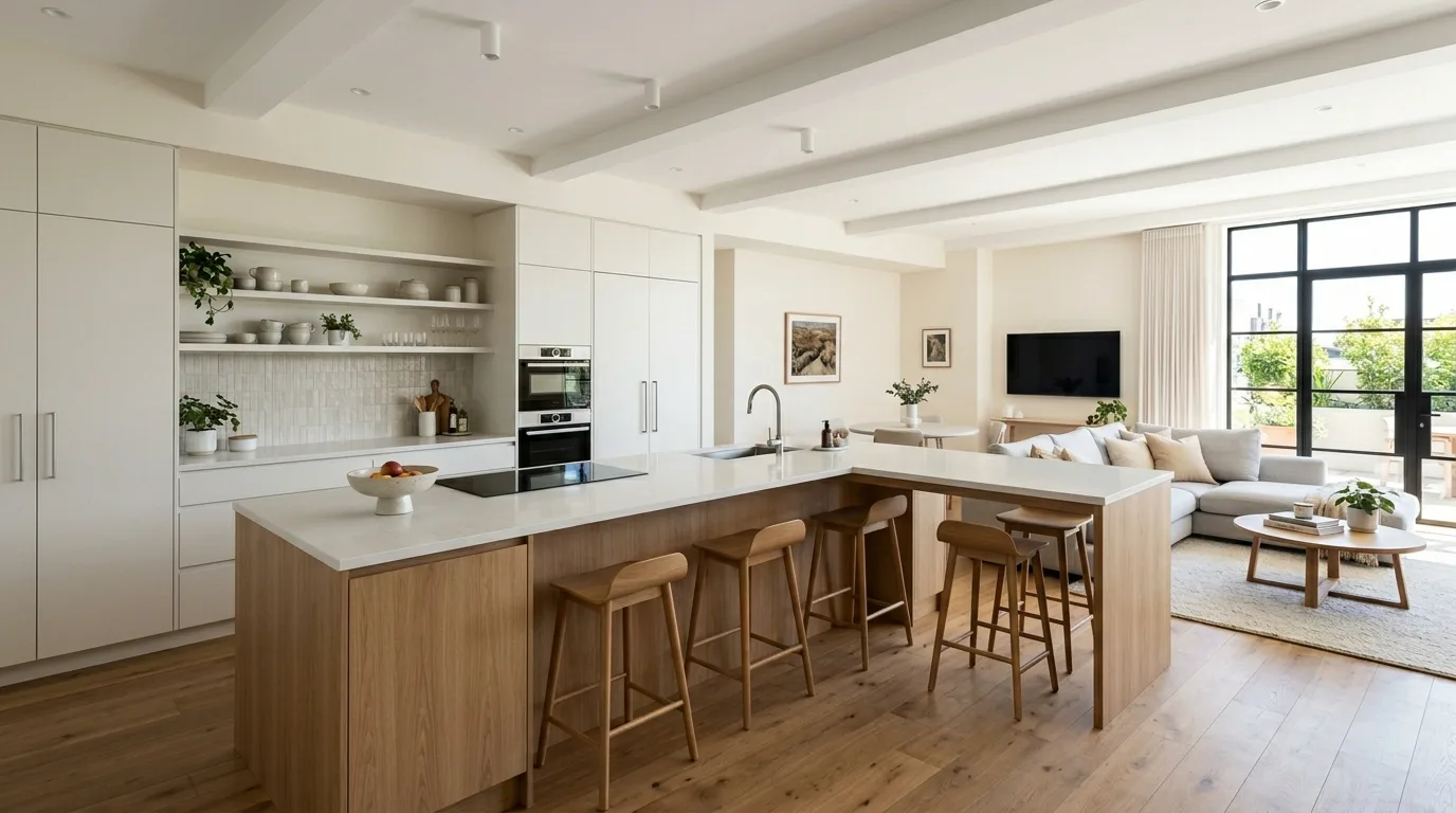 4. Bring in lighting that flatters the finish