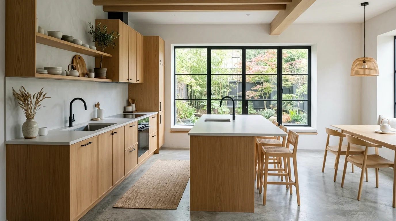 12 Harmonious Japandi Kitchen Design Ideas for East Meets West Style