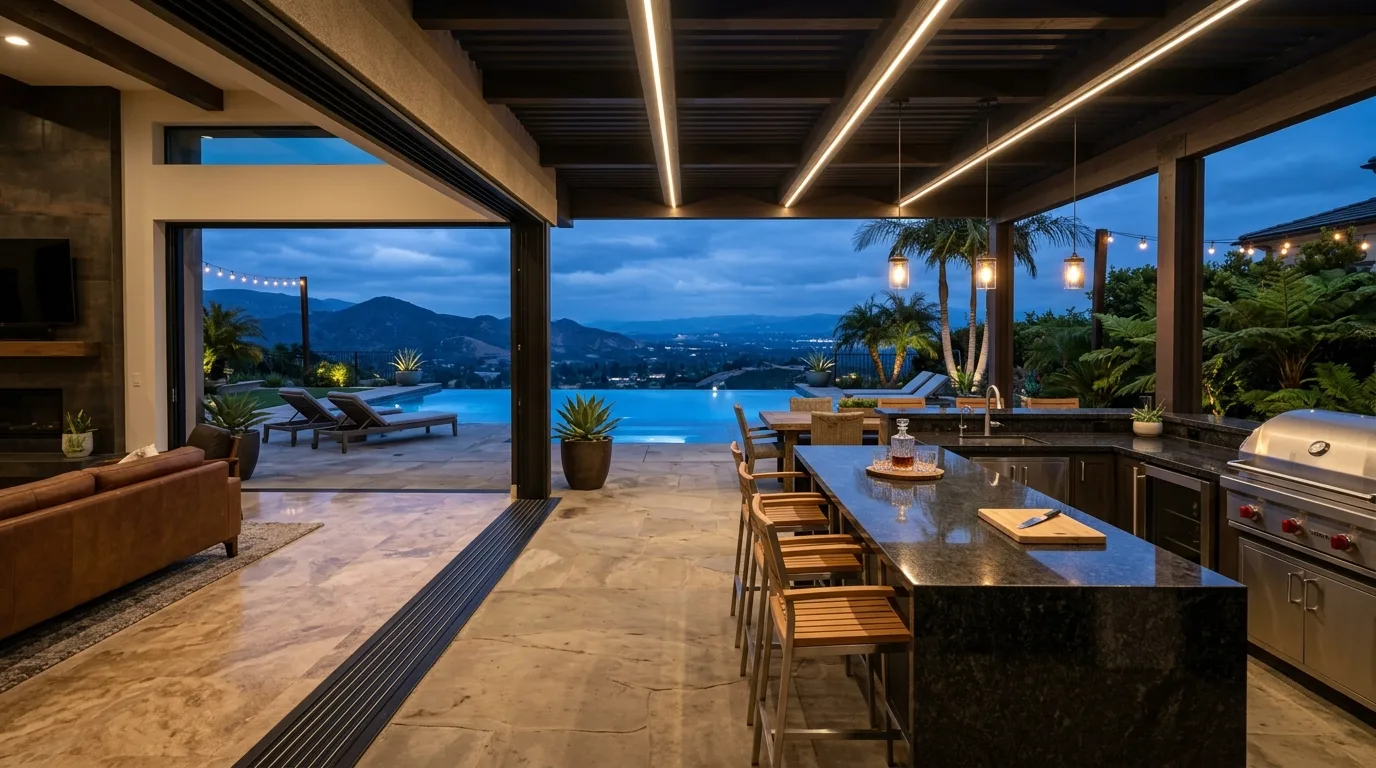 4. Add lighting that extends the space into evening