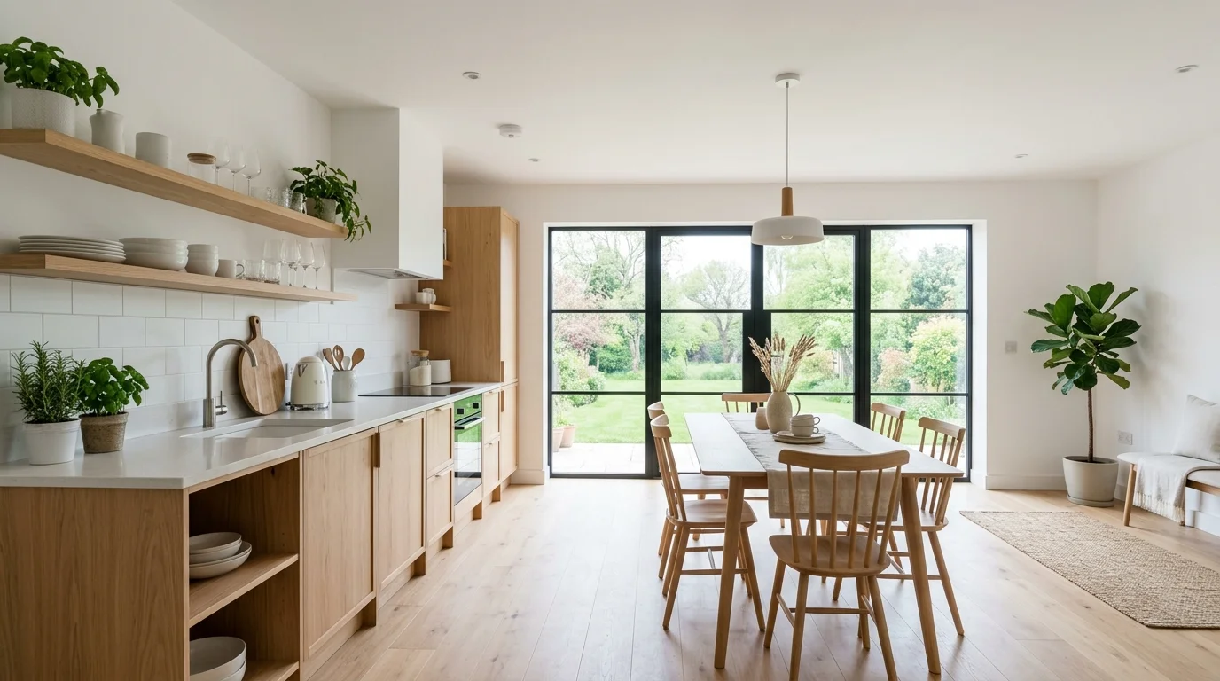 4. Bring in lighting that flatters the finish