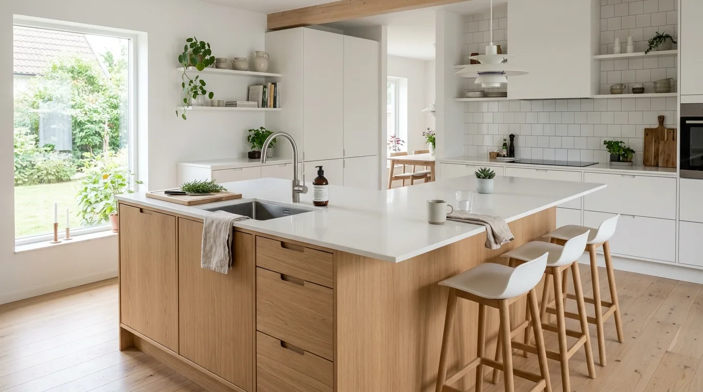 4. Bring in lighting that flatters the finish