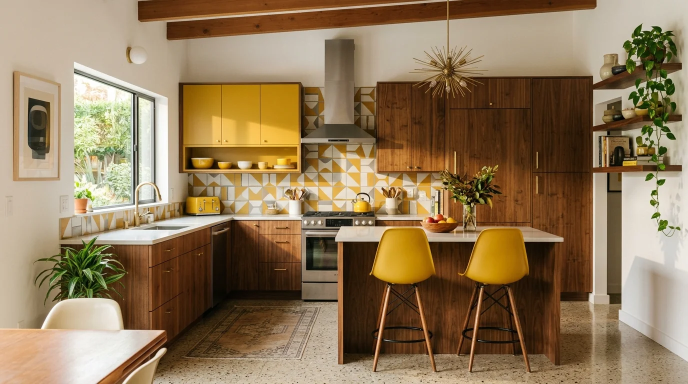 13 Retro Mid Century Modern Kitchen Ideas for a Vintage Vibe