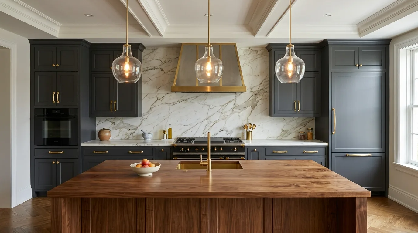 4. Bring in lighting that flatters the finish