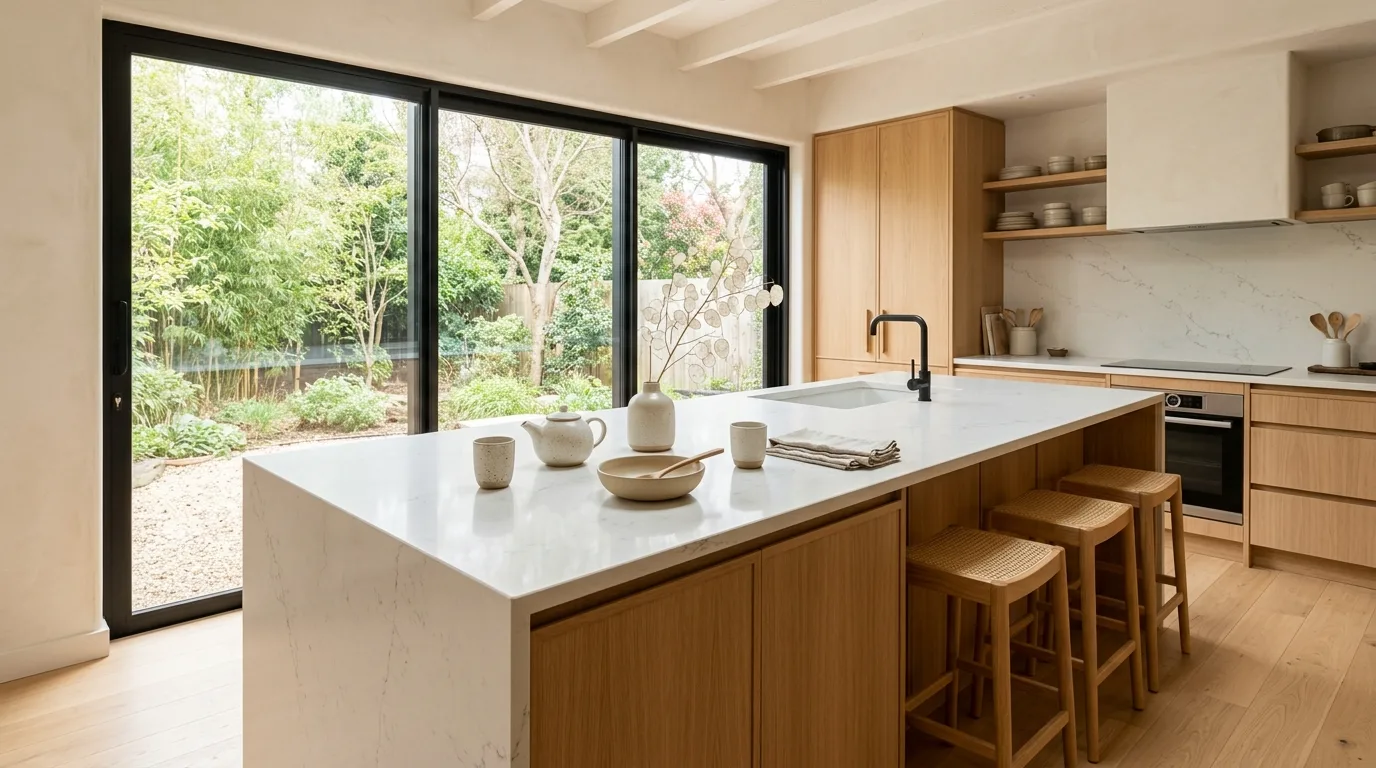 12 Serene Japandi Kitchen Island Ideas for a Calm Gathering Spot