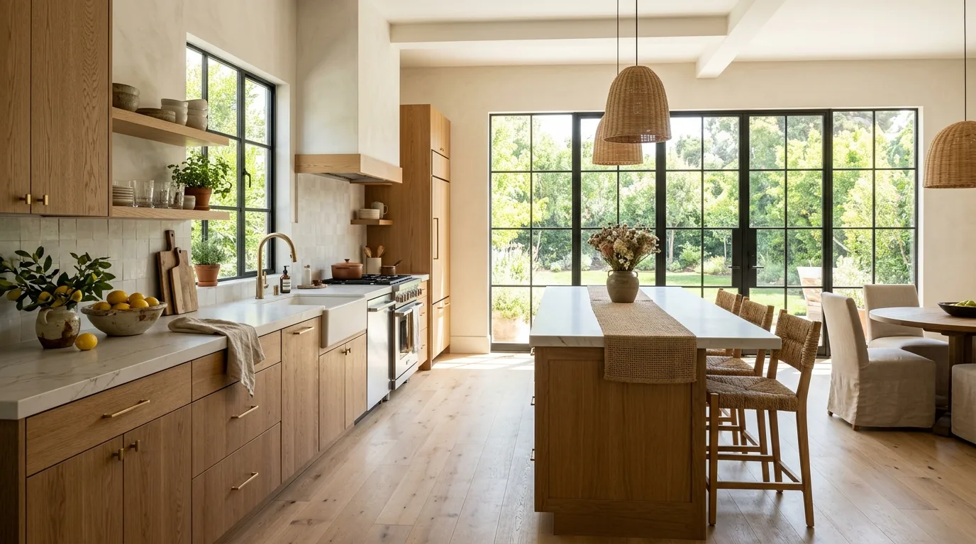 12 Serene Organic Modern Kitchens for a Calm Natural Aesthetic