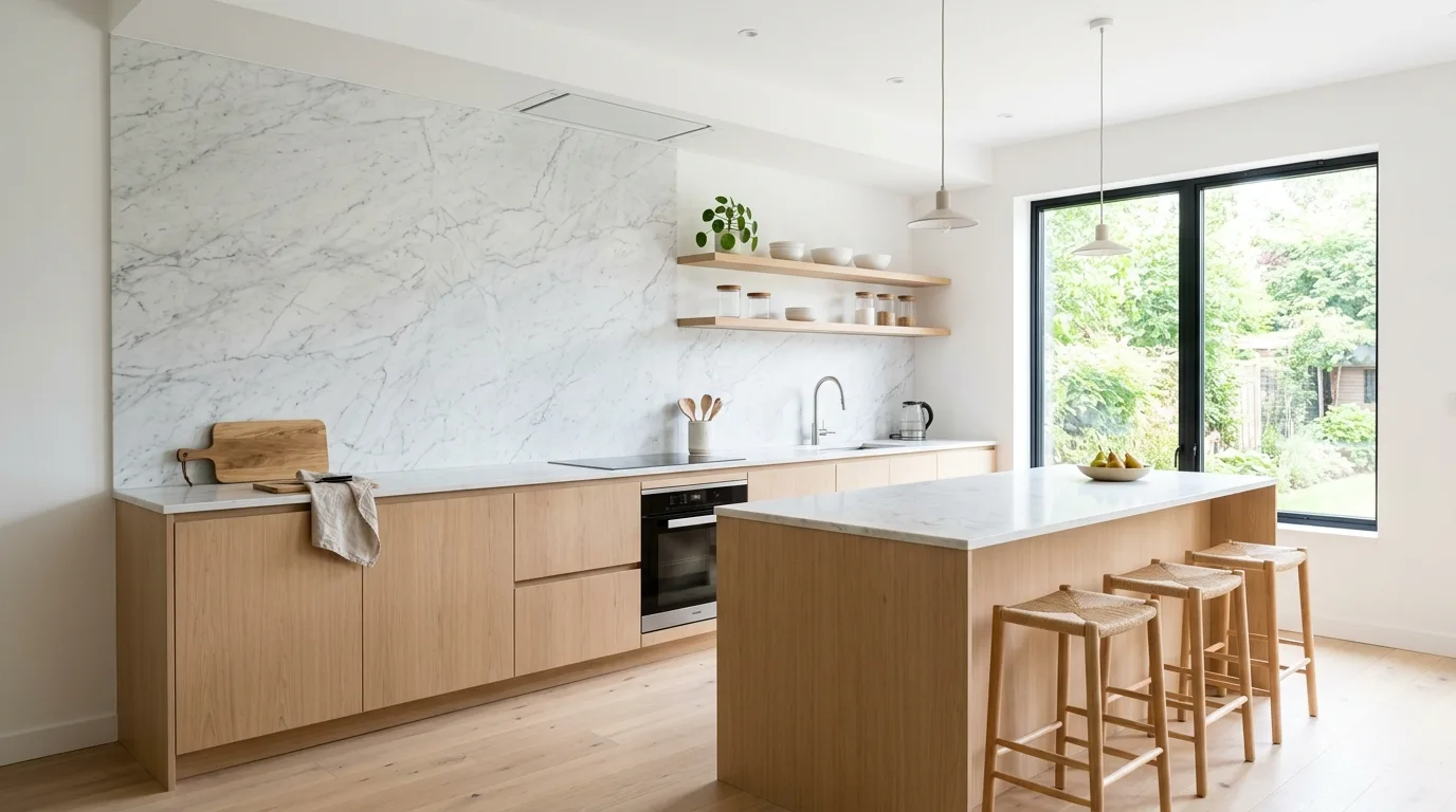 4. Bring in lighting that flatters the finish