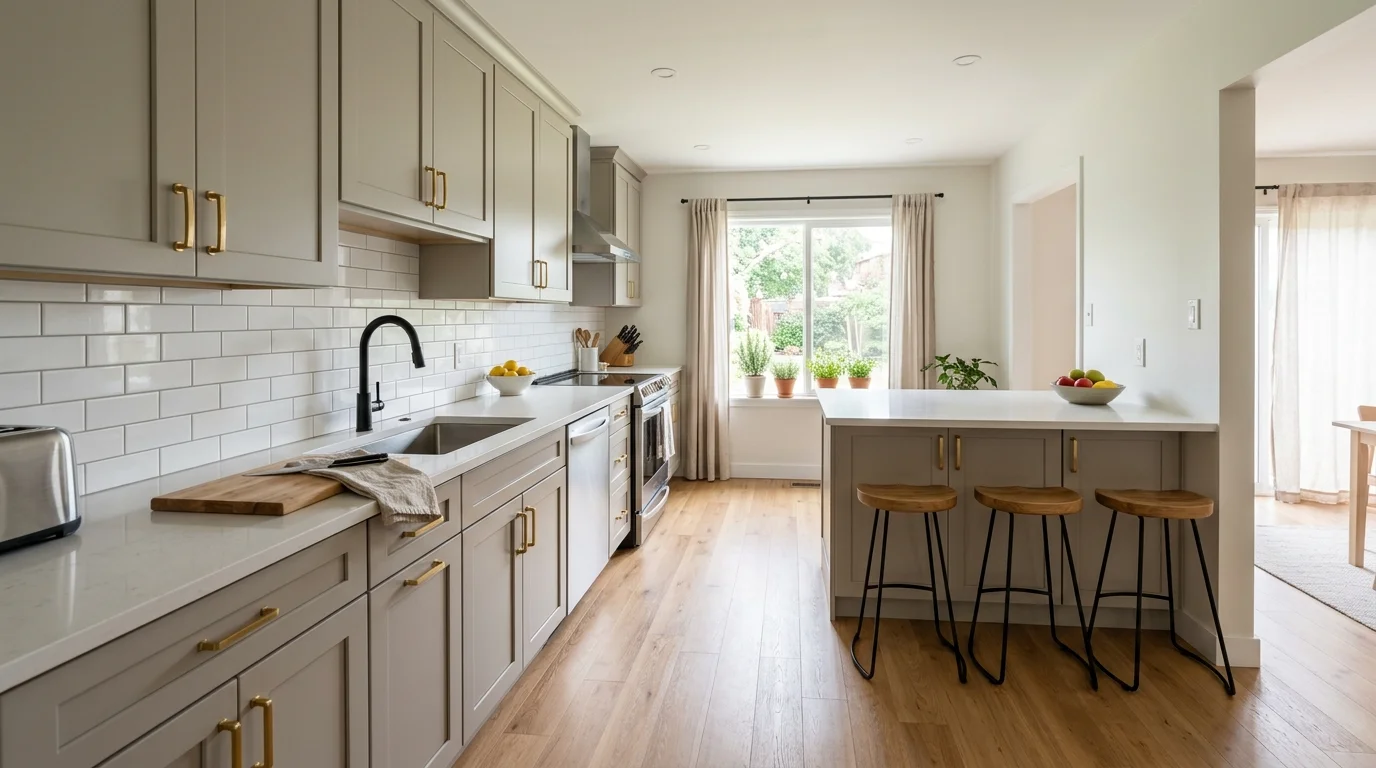 4. Bring in lighting that flatters the finish