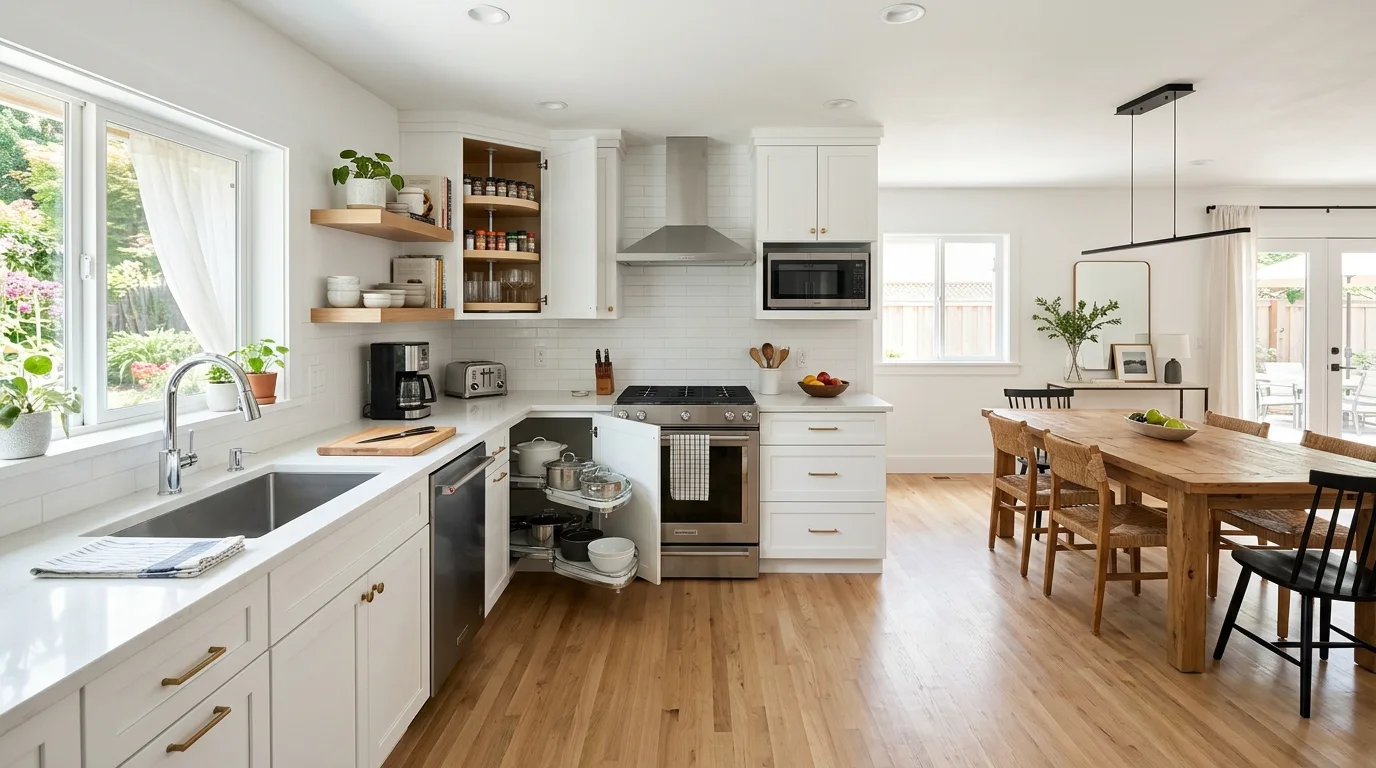 4. Bring in lighting that flatters the finish