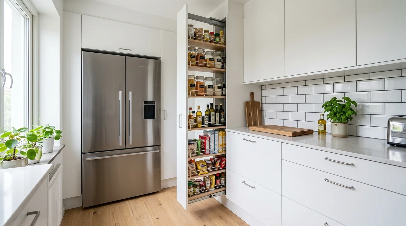 11 Smart Narrow Kitchen Cabinet Ideas for Awkward Tight Spaces