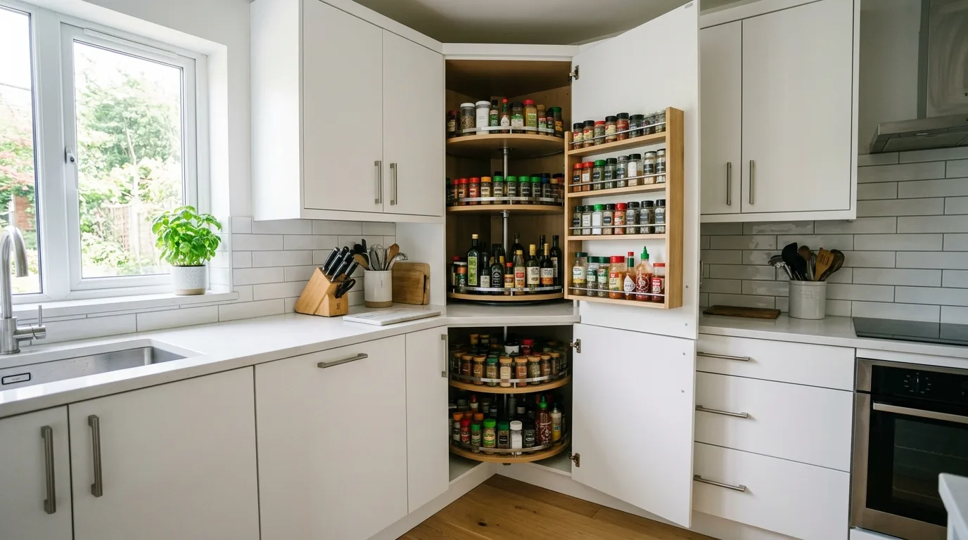 11 Space Saving Corner Cabinet Organisation Hacks for Awkward Angles