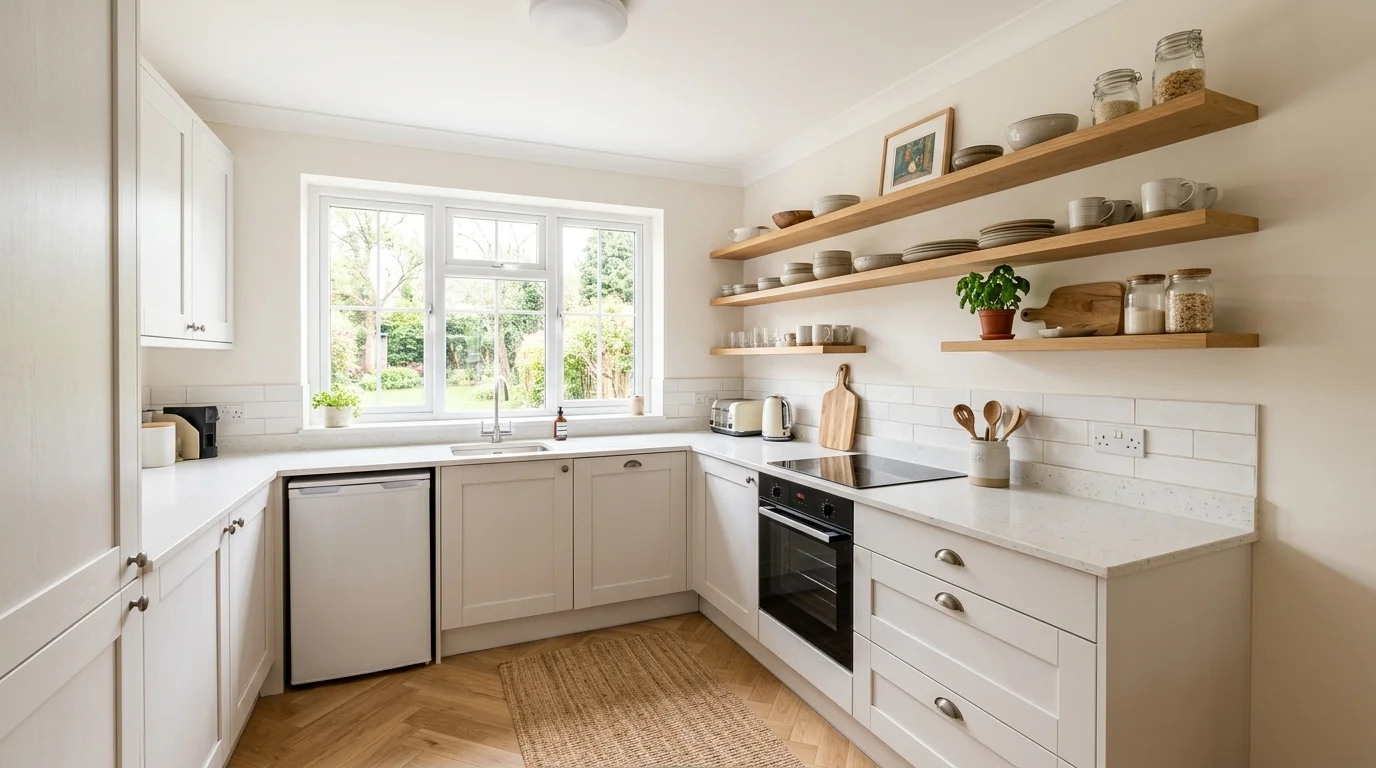 14 Space Saving Small Neutral Kitchen Ideas for a Light Airy Feel