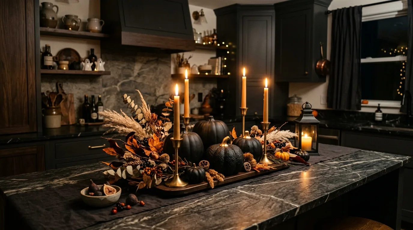 11 Spooky Chic Halloween Kitchen Island Centerpieces for a Haunted Look
