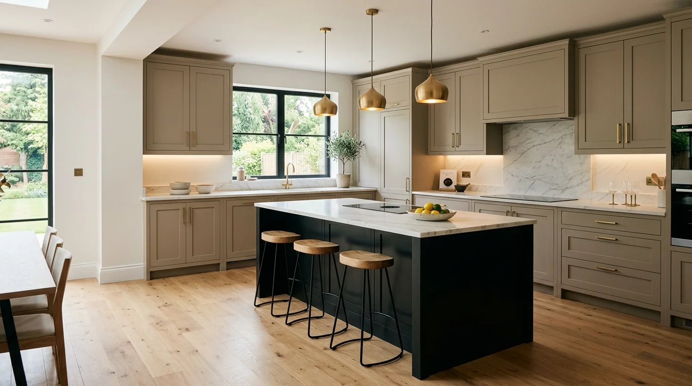 4. Bring in lighting that flatters the finish