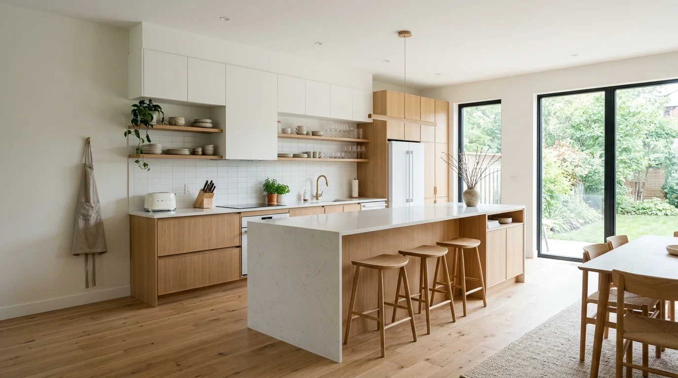 4. Bring in lighting that flatters the finish