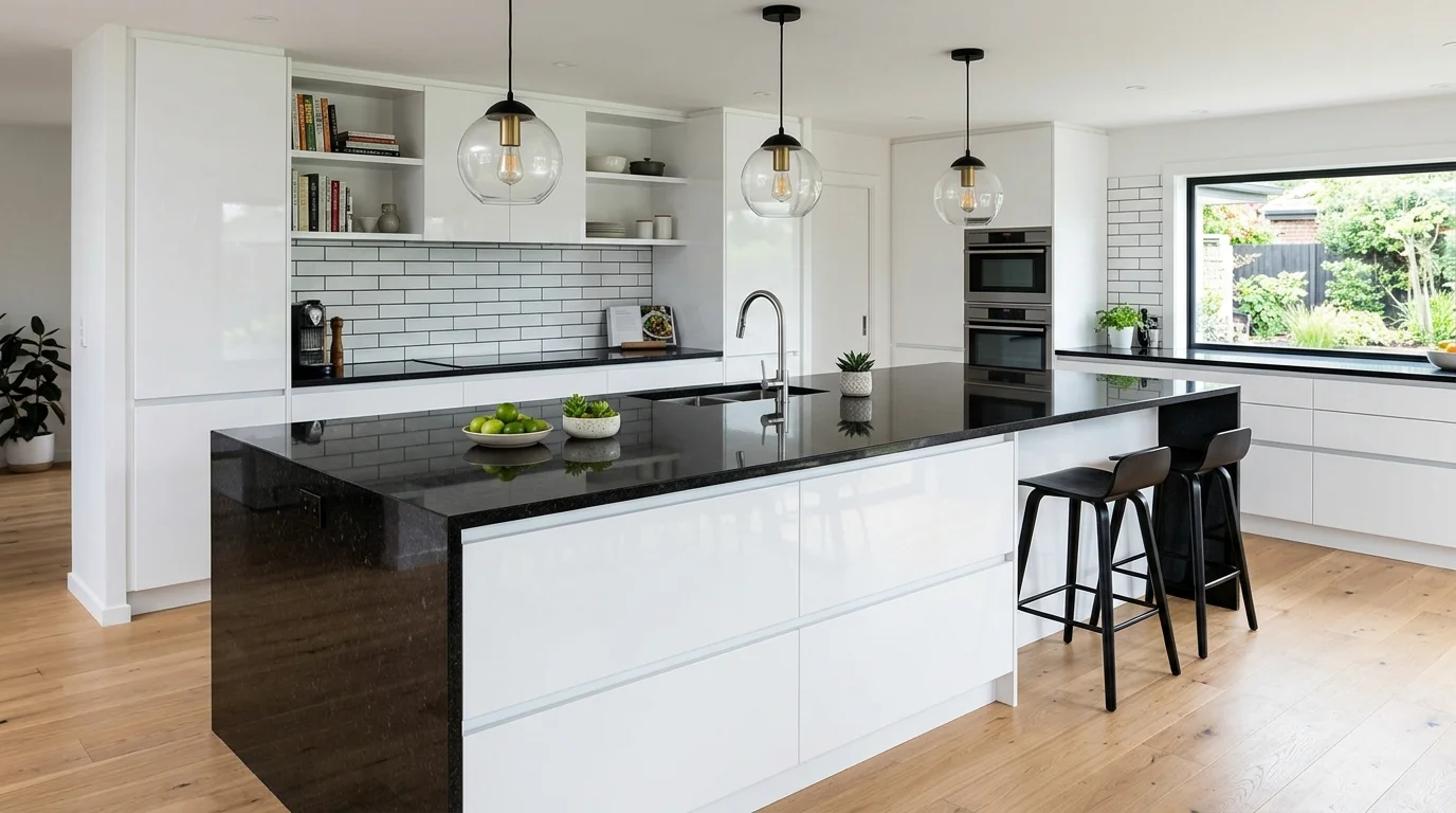 4. Bring in lighting that flatters the finish