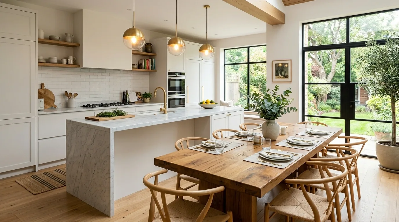 14 Stunning Kitchen Island with Dining Table Combos for Family Gatherings