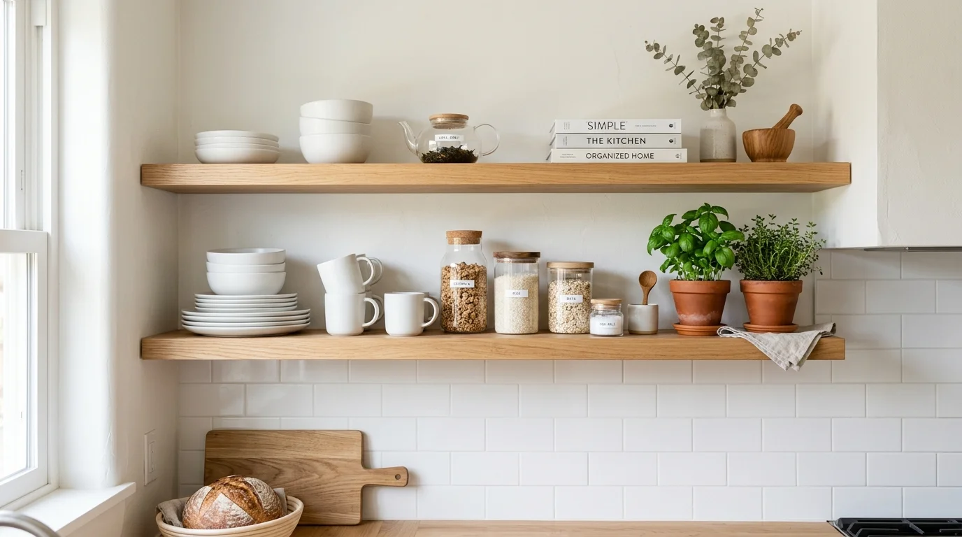 14 Styling Tips for Kitchen Floating Shelf Ideas That Look Curated