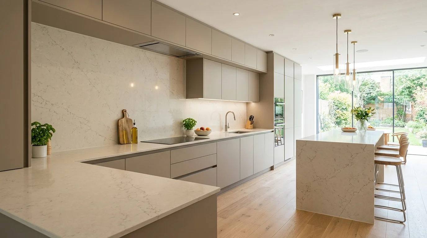 4. Bring in lighting that flatters the finish