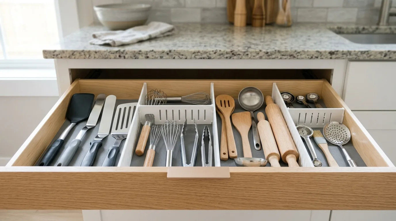 5. Give each shelf or drawer one job