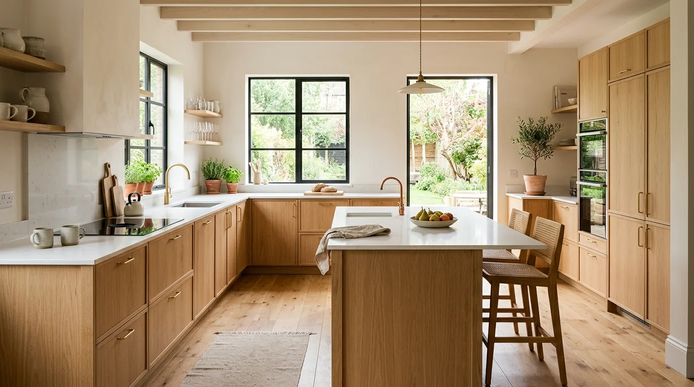 12 Timeless Neutral Wood Kitchen Designs for a Warm Minimalist Look
